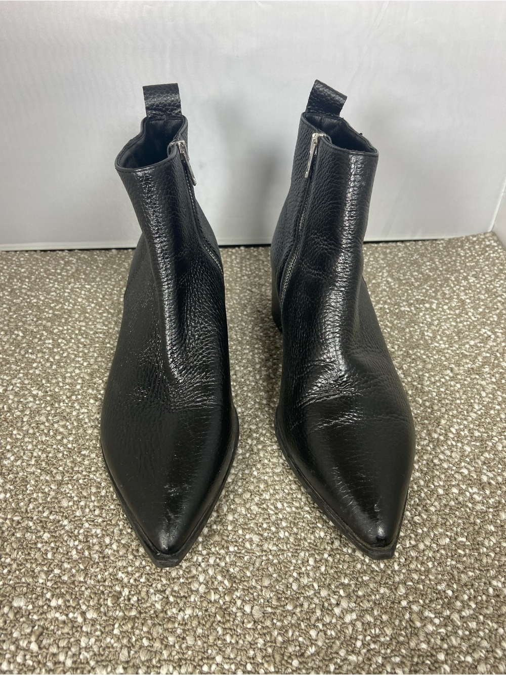Everlane Black Pointed Toe Leather Ankle Boots Size 8.5